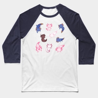 Funny axolotls pack Baseball T-Shirt